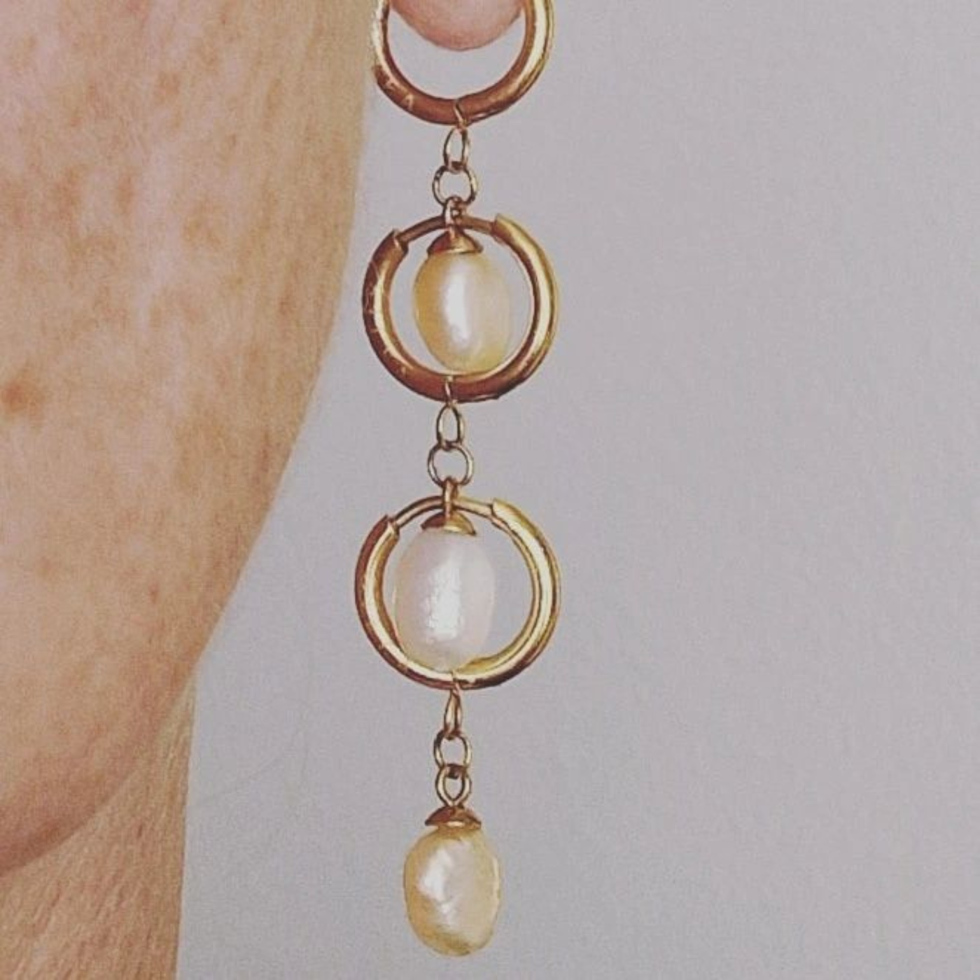 My Pearl perle øreringe hvid, rosa, sort - Guld - A Knitters World