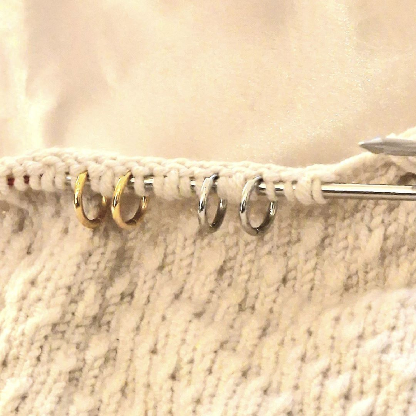 My Pearl Maskemarkører øreringe - Guld - A Knitters World