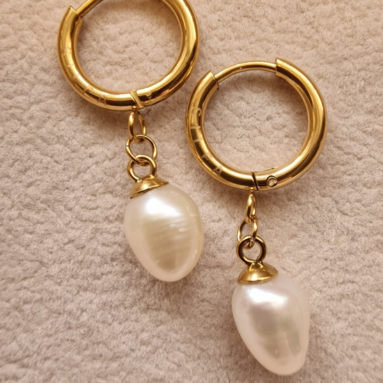 My Pearl perle øreringe hvid, rosa, sort - Sølv - A Knitters World